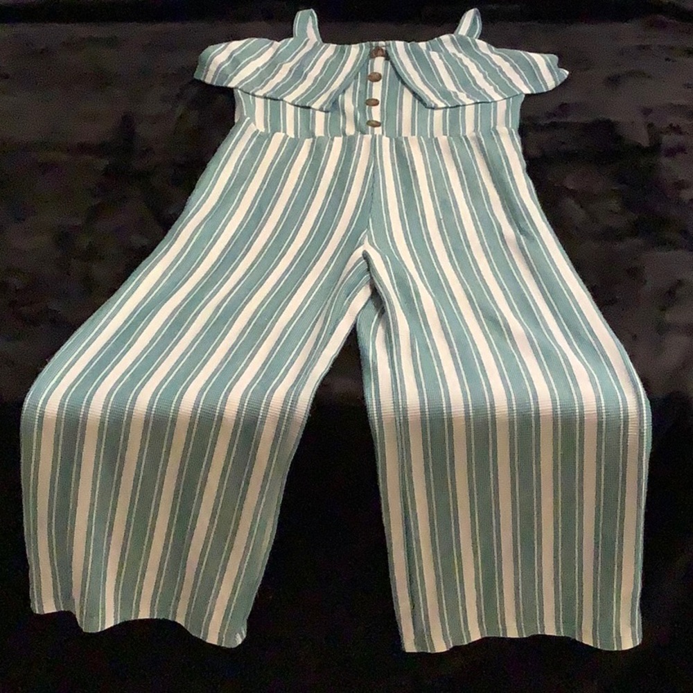 Kids stripped jumpsuit